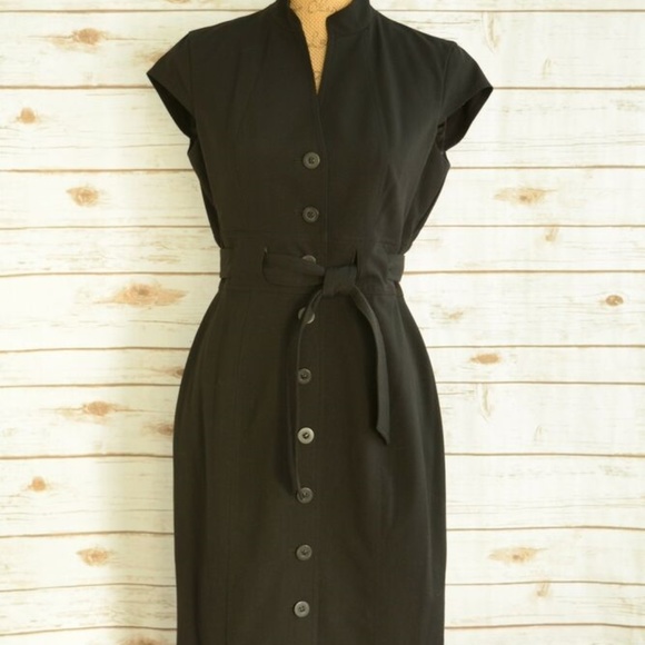 Calvin Klein Dresses & Skirts - #244 Calvin Klein Black Button Front Sheath Dress